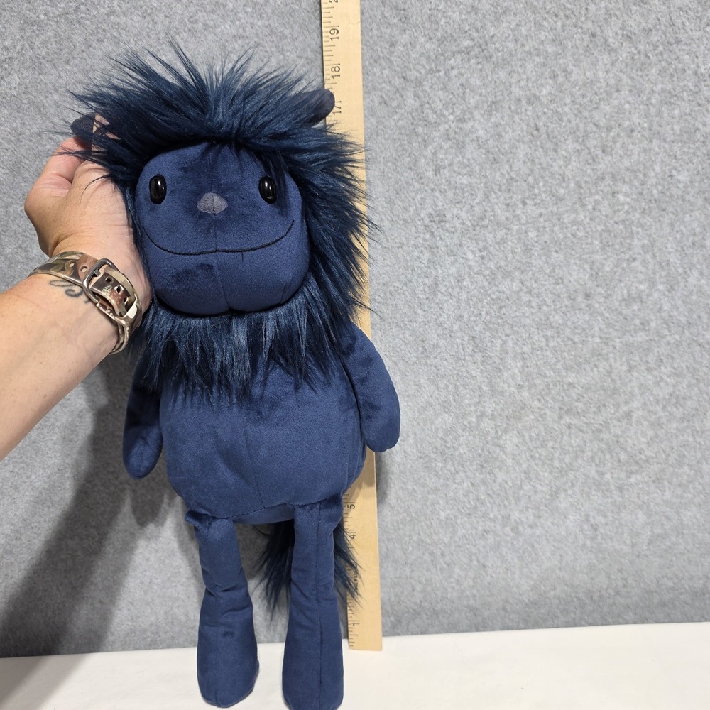 jellycat luda monster Navy Blue Plush Stuffed Animal Toy Shaggy Mane  6-14 in - Picture 6 of 9